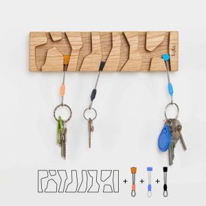 FujFuj Classic 2 Oak Wood Key Holders 