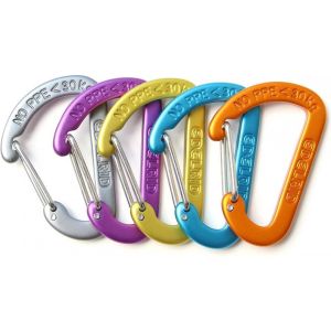Micro 0 snap gate carabiner red, purple, yellow, blue, pink